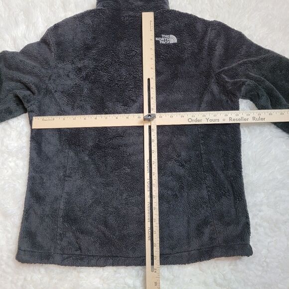 The North Face Womens Jacket Size M Embroidered Full Zip Up Black Fleece - Picture 8 of 12